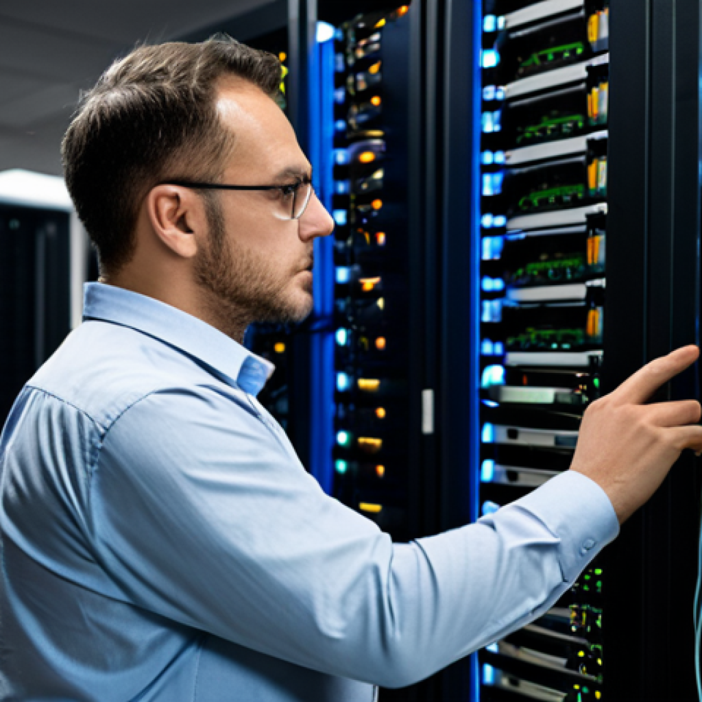 A male software architect, mid-30s, thoughtfully examining a complex architectural diagram. He is dressed in a modest, professional button-down shirt and smart trousers, fully clothed, appropriate attire. The setting is a dimly lit, slightly chaotic server room, featuring older server racks with numerous cables converging towards a single, dominant central server, symbolizing a highly coupled system and global state. The atmosphere suggests deep contemplation of interconnected components. Professional photography, sharp focus, rich detail, high resolution, soft cinematic lighting, safe for work, appropriate content, fully clothed, professional, perfect anatomy, correct proportions, natural pose, well-formed hands, proper finger count, natural body proportions.
