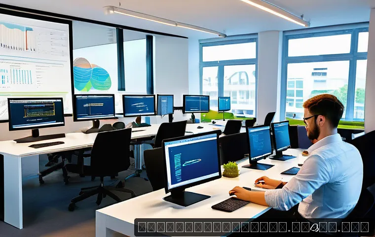 데코레이터 패턴을 활용한 기능 확장 - A modern software development office scene focused on a diverse team of professional developers coll...