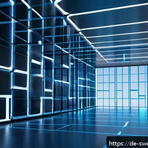 Home 17 소프트웨어 설계 패턴과 클라우드 컴퓨팅 - A futuristic cloud computing data center with modular architecture visualization: multiple independe...